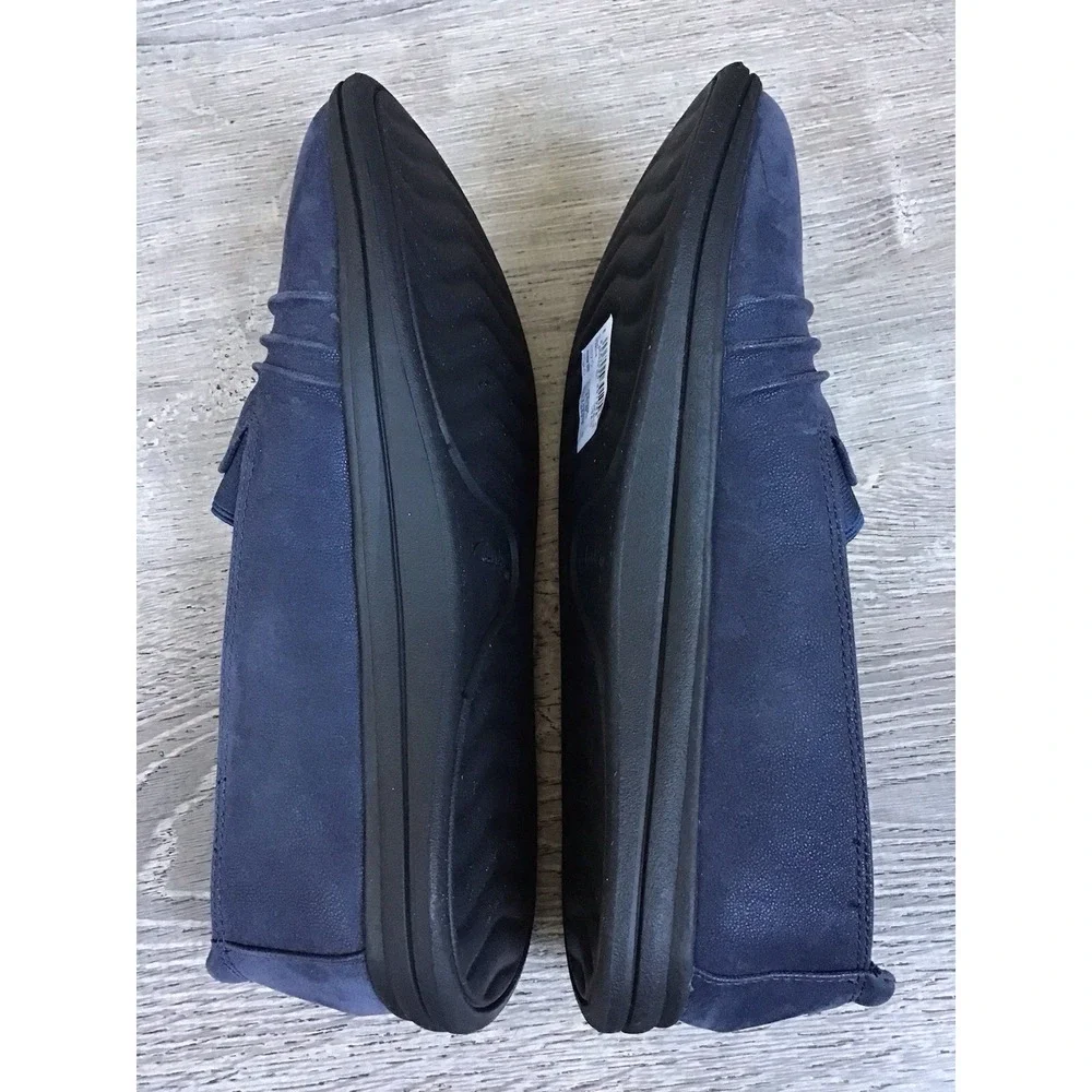 Clarks Shoes Womens 8 Wide Breeze Sol Slip On Comfort Shoes 26175260 Navy Marine